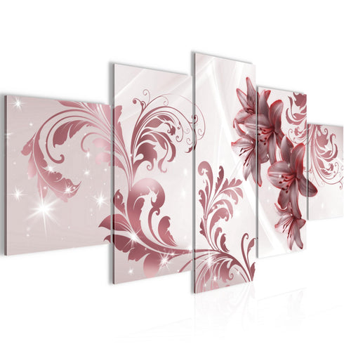 Wandbilder Wohnzimmer XXL Blumen Lilien Moderne Bild Abstrakt